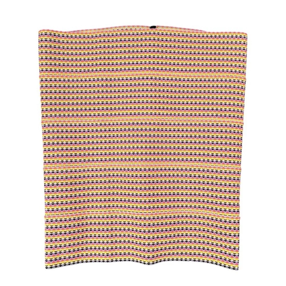 Y2K Pleasure Doing Business Multicolor Bandage Stretchy Mini Skirt Size S